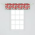 thumbnail image 2 of Ambesonne Poppy Flower Window Valance, Blossoming of Spring, 54" X 12", Coral Vermilion Green, 2 of 3