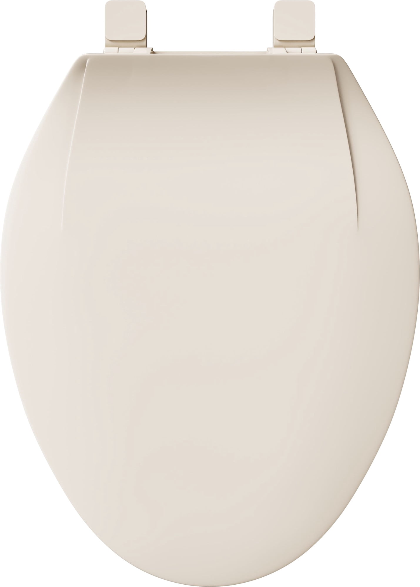 Elongated Closed Front Plastic Toilet Seat with Cover in Buiscuit