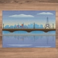 thumbnail image 3 of Ambesonne Landscape Jigsaw Puzzle, Eiffel Tower Cartoon Art, Heirloom-Quality Fun Activity for Family Durable Cardboard, 1000 pcs, Blue Brown, 3 of 5
