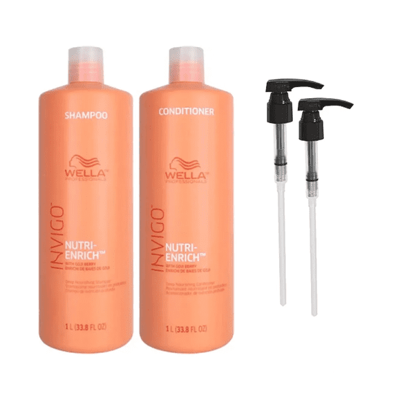Wella Invigo Nutri-Enrich Deep Nourishing Shampoo and Conditioner Liter Duo 33.8 oz