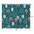 thumbnail image 5 of Dark Teal Christmas Village Pattern Shower Curtain 84"x72" ,Bathroom Decorative Shower Curtains Set with 12 Hooks,Modern Waterproof Washable Shower Curtain, 5 of 6