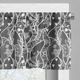 thumbnail image 5 of Ambesonne Gothic Valance & Curtain, Vintage Roses Hearts, 55"x24", Black White, 5 of 6