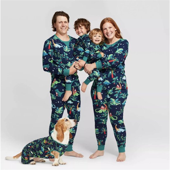 Family Matching Pajamas Set Dinosaurs Mommy and Me Mother Daughter Father Son Baby & Dog's Sleepwear