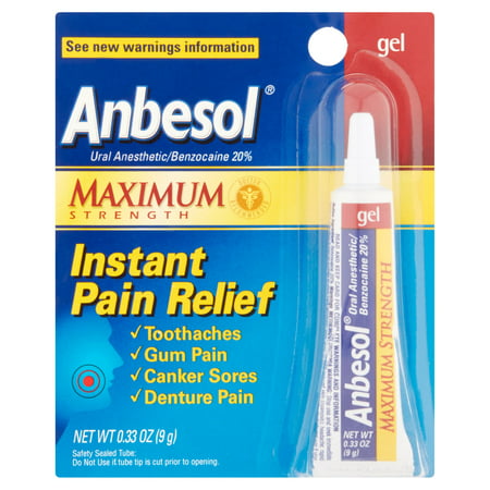 Anbesol Force maximale Gel Oral Anesthésique 0,33 fl oz