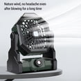 thumbnail image 4 of Ventilador De Camping Con Pilas, Base Ensanchada, Portátil, Recargable, ángulo Ajustable, Ligero, 2 Usos, Estable Con Gancho Universal Para Viajes, 4 of 7