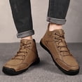 thumbnail image 4 of Mens Casual Shoes Summer Breathable Sneakers Loafers Walking Shoes Hand Made Lace-Up Leather Dress Flats Shoes for Driving Business Working Office, 4 of 5