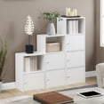 thumbnail image 4 of Convenience Concepts Xtra Storage Three-Door Bookcase in White Wood Finish, 4 of 5