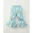 thumbnail image 5 of Infant Girls Clothes Baby Girl Pants Toddler Leggings 3 Pack Flare Baby Pants 3 6 9 12 18 24 Months Bell-bottoms for Girls Floral Pants, 5 of 8