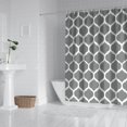 thumbnail image 2 of Gray Geometric Quatrefoil Pattern Shower Curtain 72"x84" ,Bathroom Decorative Shower Curtains Set with 12 Hooks,Modern Waterproof Washable Shower Curtain, 2 of 6