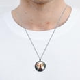 thumbnail image 5 of Eiffel Tower Elegant Circular Glass Pendant Necklace, 5 of 5