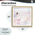 thumbnail image 4 of Stupell Industries Contemporary Pastel Swan with Ribbon Gold Floating Frame Canvas Art, 18 x 18, by Kim Allen, 4 of 8