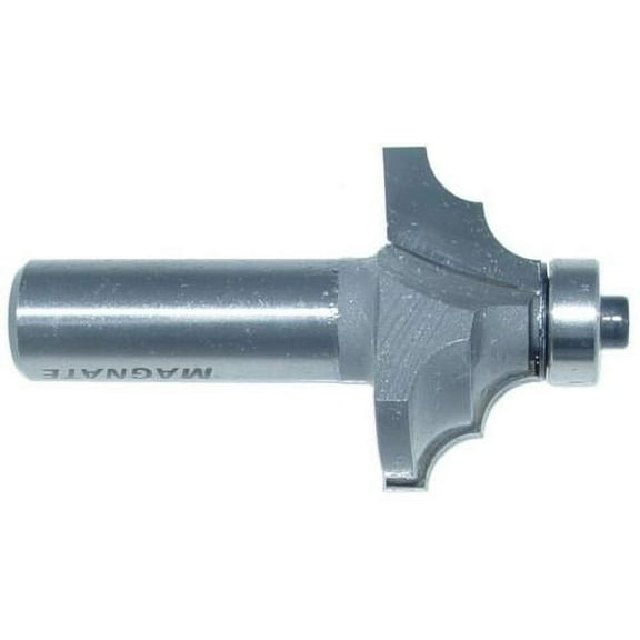Magnate 3457 Classic Double Round Over Router Bit - 7/32" Radius, 5/8" Cutting Length, 1-3/8" Overall Diameter, 1-1/2" Shank Length, BR-03 Bearing