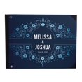 thumbnail image 1 of Darling Souvenir Blue Floral Printed Hardbound Cover Guestbook For Wedding Guest Sign In Book Registry-9 x 12 Inches, 1 of 5