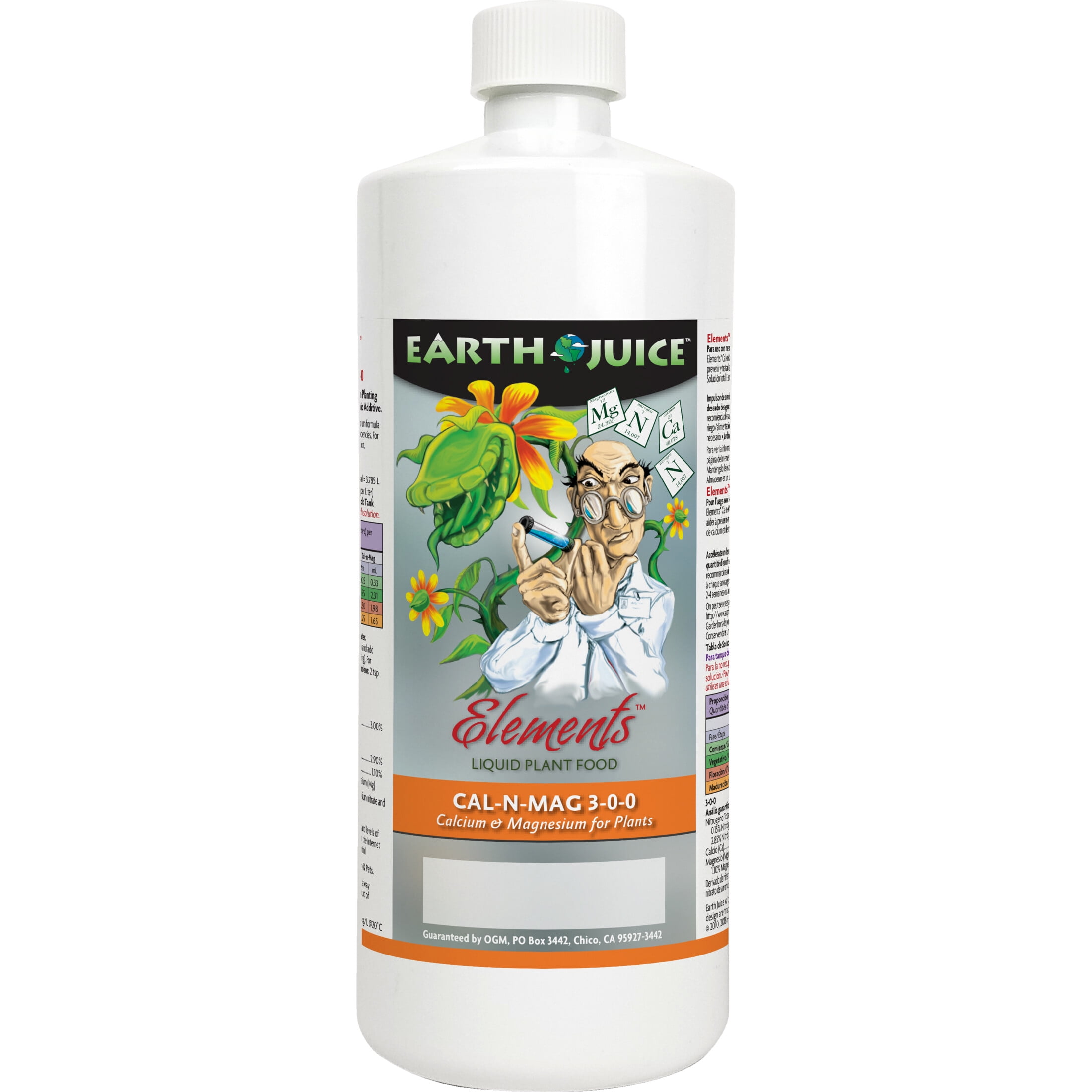 Earth Juice Elements CAL-N-MAG Plant Food, 3-0-0 Fertilizer, 32 oz