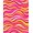 Pink, Pattern 1, variant on ODIKA 2x3 Machine Washable Non-Slip Area Rug, Energetic Zigzag Swirls with Multicolor Gradient and Rhythmic Lines High Traffic Rug, Pink, 556689