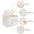 thumbnail image 6 of Granny Says Storage Boxes with Lids, Large Storage Bins with Handles, Decorative Box, Shelves Baskets, Clothes Storage and Organization, White, 2-Pack, 6 of 8