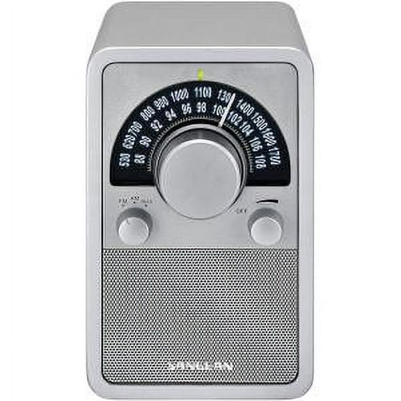 WR-15SR AM/FM TAable Top Wooden Radio Silver Piano Finish