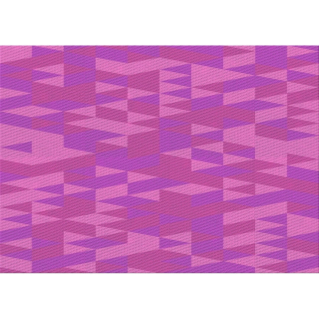 Ahgly Company Machine Washable Indoor Rectangle Transitional Fuchsia or Magenta Purple Area Rugs, 7' x 9'