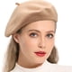 thumbnail image 4 of Boina de lana, gorro cálido de invierno de estilo francés de color sólido para mujer, gorro de pintor de lana retro de otoño e invierno, boina para mujer que combina con todo, 4 of 8