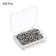 thumbnail image 3 of Uxcell Push Pins Round Head Thumb Map Tacks Steel Point, Silver Tone 400 Pack, 3 of 5