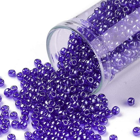 TOHO 8/0 Round Beads Japanese Seed Beads (116) Transparent Luster Cobalt 8/0 3mm Hole: 1mm about 222pcs/10g