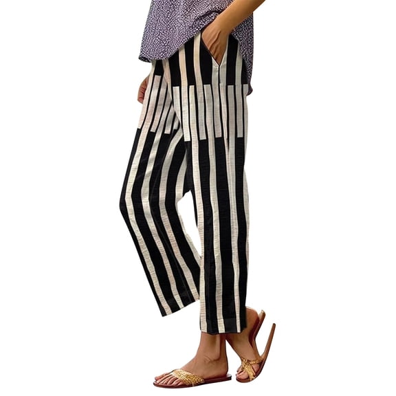 Sweatpants Women Botanical Floral Design Loose Casual Pants With Pockets Chou Xiang Ma Fabric Soft & Lightweight For Summer L High Pull Pants