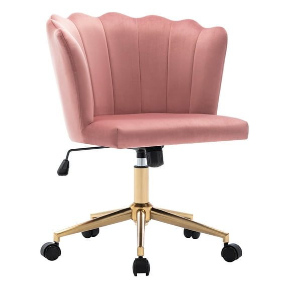 Duhome Home Office Chair Task Chair Velvet Swivel Pink 1 Pcs