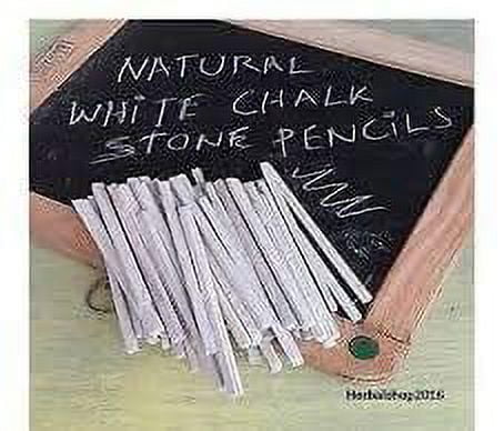 50 Pcs White Slate Pencils, Cut From Natural Stone- A Quality