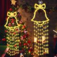 thumbnail image 4 of Luces de campana LED colgantes navideñas para decoración de ventanas (Cadena de luz blanca cálida USB), 4 of 9