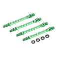 thumbnail image 1 of Ejes de dardos de aluminio Uxcell, accesorios de reemplazo con roscas 2BA y anillos de goma para puntas de acero, verdes de 45 mm, 1 of 5