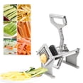 thumbnail image 2 of Veryke French Fry Cutter, Stainless Steel Potato Chipper with Suction Feet, 3/8", Silver, 2 of 6