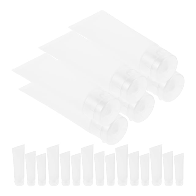 OULII 30pcs Empty Toothpaste Tubes White PE Squeeze Tube Travel Friendly for Everyday Use