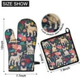 thumbnail image 6 of French Bulldog Dog and Flower Kitchen Oven Mitt and Pot Holder Sets 4 Pcs for Baking, Cooking and Grilling, Heat Resistant Up To 392 °F, 6 of 7