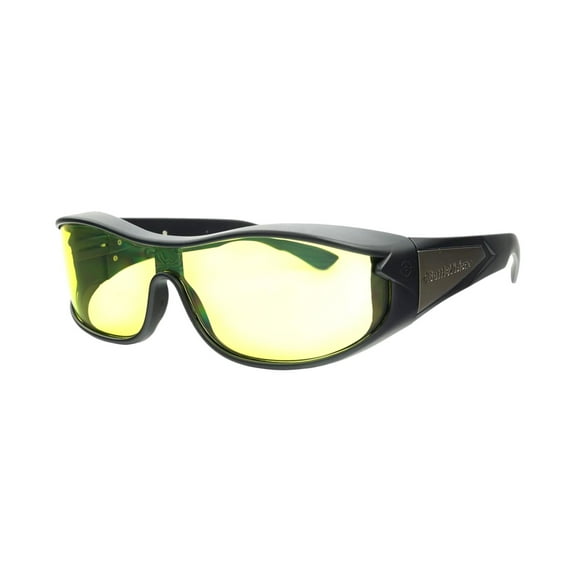 BattleVision Night Vision Wrap Around Glasses, As Seen on TV, Green Anti-Glare Lenses, Fits Over Prescription Glasses, Reduces Headlight Glare, Unisex