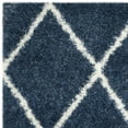 thumbnail image 5 of SAFAVIEH Montreal Vesela Geometric Diamonds Shag Runner Rug, Blue/Ivory, 2'3" x 7', 5 of 6
