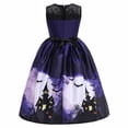 thumbnail image 2 of Vestido de princesa para fiesta de Halloween con estampado de dibujos animados para niñas y niños, 2 of 7