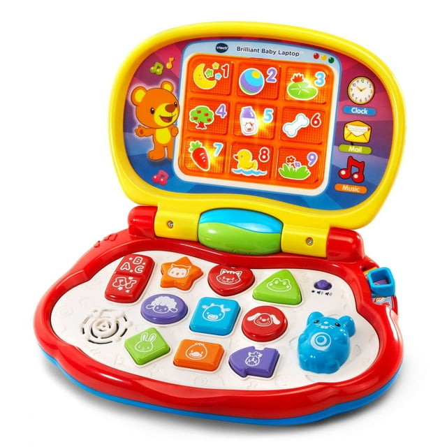 VTech Brilliant Baby Laptop Toy - Pretend Computer with for Infants - English Version