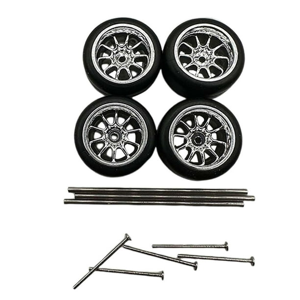 4 ruedas y neumáticos RC resistentes al desgaste, neumáticos modificados para escala 1/64 Estilo Argenta A