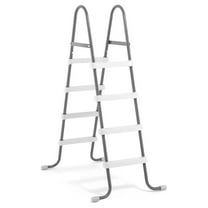 Above Ground Pool Ladder - Steel Frame Entry/Exit Ladder for 42" High Wall Pools, 300 lb Capacity - Silver