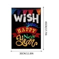 thumbnail image 2 of Yardvibe ABC 12x18 Inch Happy New Year Double Sided Garden Flag, Washable Spun Polyester Welcome Holiday Yard Flag for Outdoor Decor, 2 of 9