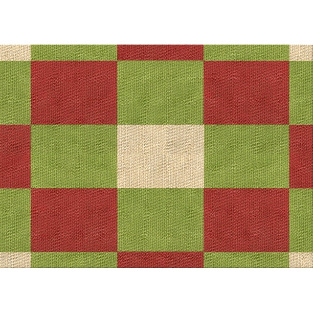 Ahgly Company Tapis Rectangulaire Lavable en Machine Intérieur Vert Transitionnel, 2 Pieds x 4 Pieds