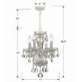 thumbnail image 5 of Crystorama Traditional Italian Crystal 4 Light White Mini Chandelier - 11'' W x 15'' H, 5 of 9