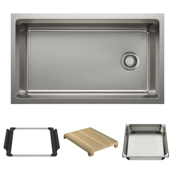 Blanco 443300 Inteos 33" Undermount Single Basin Stainless Steel Kitchen Sink - Stainless