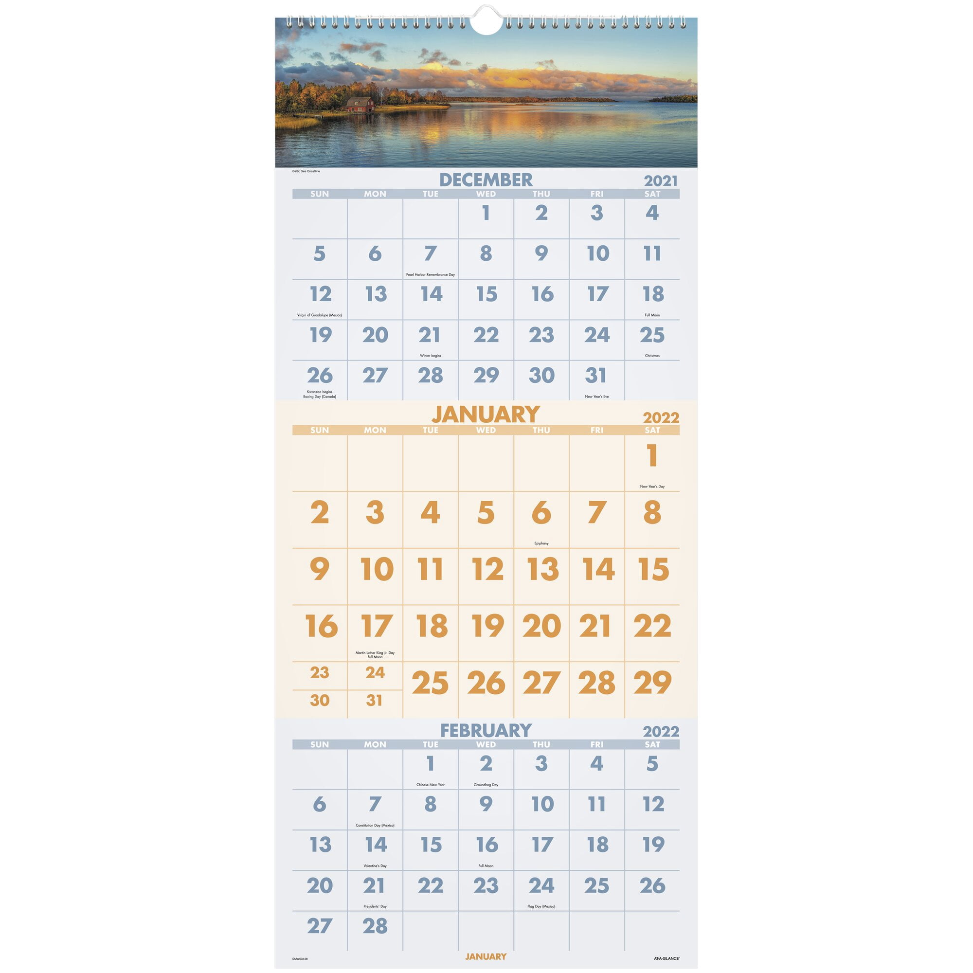 AT A GLANCE Scenic 14 Month Wall Calendar 12 X 27 Wirebound AT A GLANCE Scenic 14 Month Wall Calendar 12 X 27 Wirebound