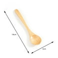 thumbnail image 3 of 1 Pcs Wooden Spoons for Eating, 5.5 inch Small Wooden Soup Spoon Mixing Stirring Tasting, Premium Beech Wood Small Spoons,for Honey, Tea, Coffee, Multi-Purpose Mini Teaspoons Utensils(Orange), 3 of 8