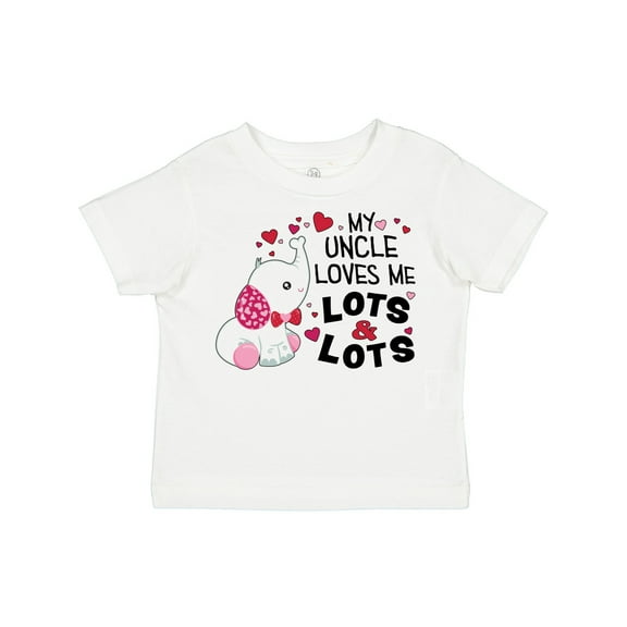 Inktastic My Uncle Loves Me Lots and Lots- Cute Elephant Boys or Girls Toddler T-Shirt