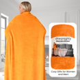 thumbnail image 3 of Manta portátil Super Blanky de 71 x 60 pulgadas con mangas de color naranja, 3 of 8