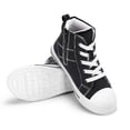 thumbnail image 2 of Kushyshoo Kids Canvas Sneakers Black High-Top Children Walking Shoes 11M, 2 of 5
