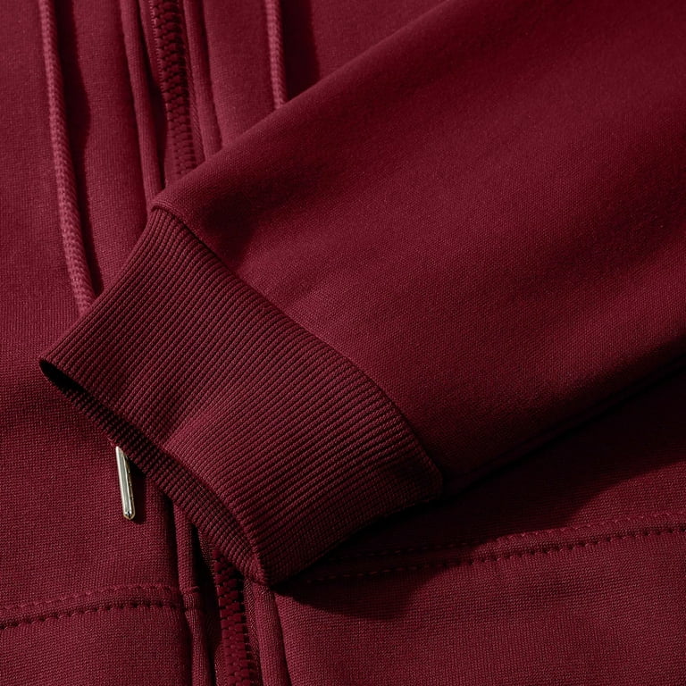 ZCFZJW Mens Slim Fit Lightweight Zip Up Hoodie with Pockets Long