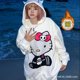thumbnail image 1 of Huamian imitación de terciopelo de algodón #360g #HelloKitty sudadera con capucha con estampado de gato chaqueta tipo cárdigan suelta, 1 of 5